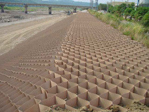 HDPE Geocell for Slope Stabilization With Height 50 - 300mm